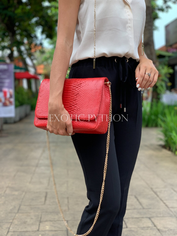 Snakeskin crossbody bag CL-332