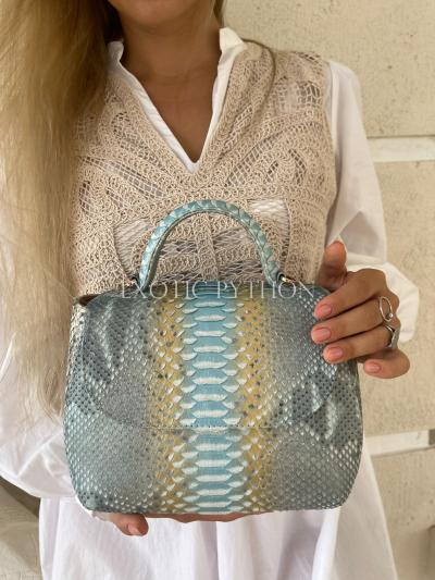 Shoulder bag - Light beige/Snakeskin pattern - Ladies | H&M IN