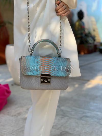 New Brand Luxury Designer Handbag Women Snake Pattern Leather Crossbody  Purses Fashion Small Shoulder Bag Square Bolsa De Ombro