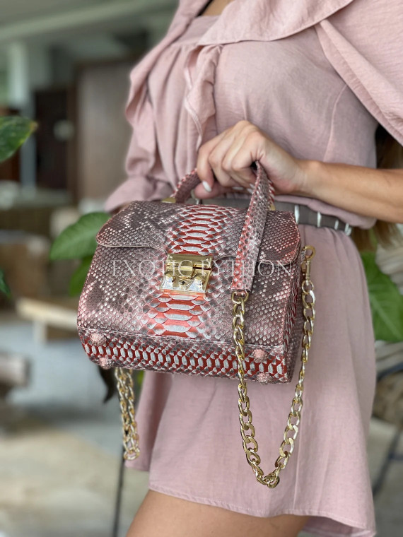 Snakeskin crossbody bag CL-338