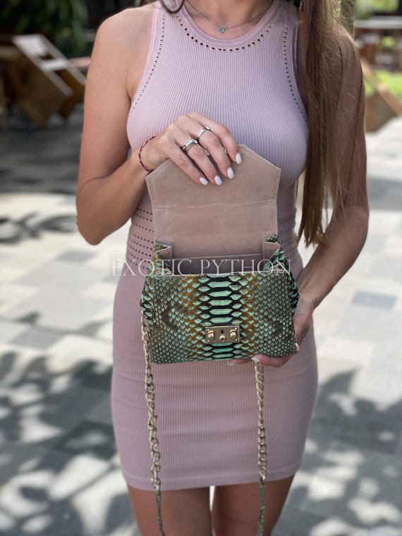 Snakeskin crossbody bag CL-339