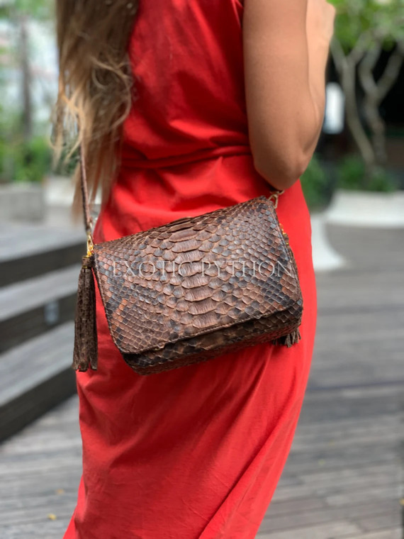 Women's snakeskin bag CL-353