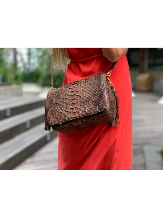 Women's snakeskin bag CL-353