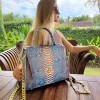 Women's snakeskin bag CL-354