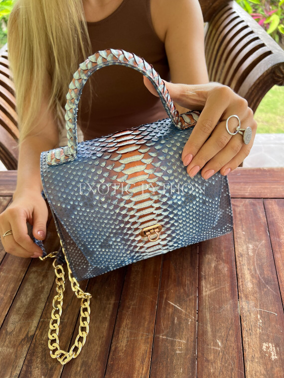 Women's snakeskin bag CL-354