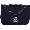 Snakeskin crossbody bag dark purple CL-38