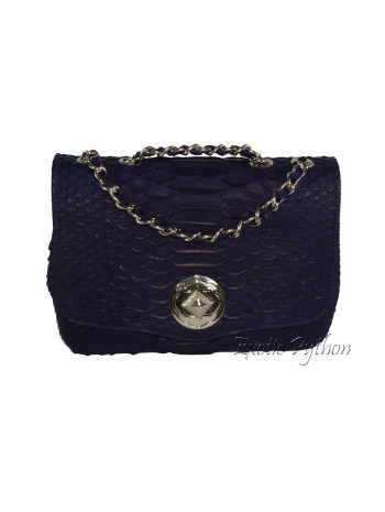 Snakeskin crossbody bag dark purple CL-38