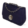 Snakeskin crossbody bag dark purple CL-38