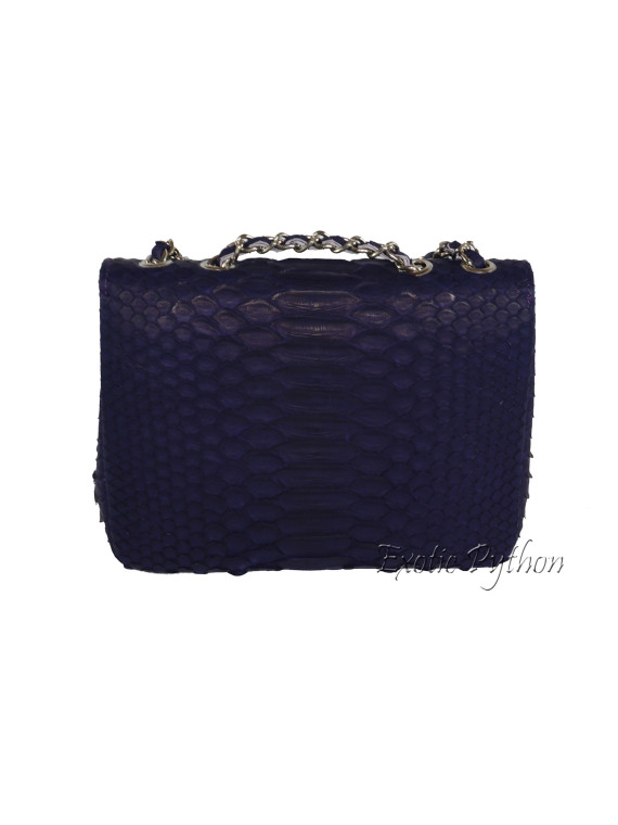 Snakeskin crossbody bag dark purple CL-38