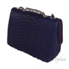 Snakeskin crossbody bag dark purple CL-38