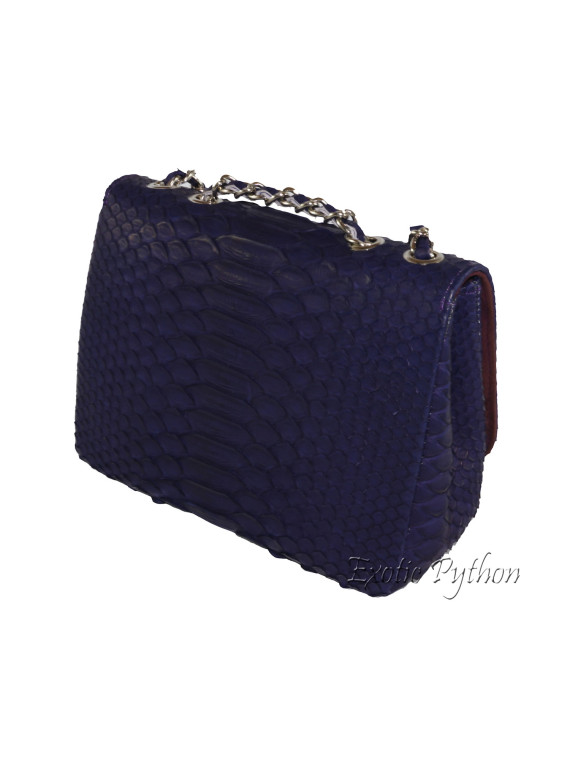 Snakeskin crossbody bag dark purple CL-38