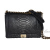 Snakeskin purse black matt CL-92