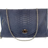 Python skin crossbody bag blue matt CL-13