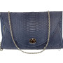 Python skin crossbody bag blue matt CL-13