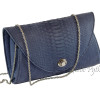 Python skin crossbody bag blue matt CL-13