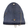 Python skin crossbody bag blue matt CL-13