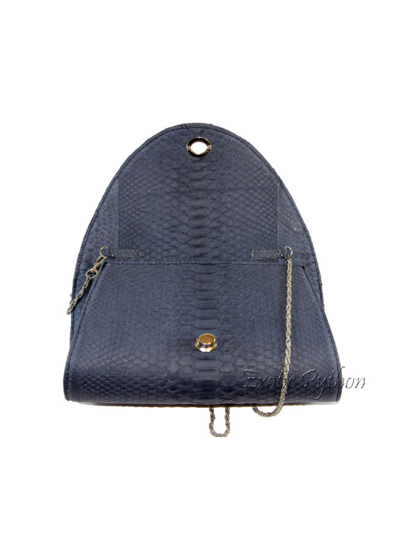 Python skin crossbody bag blue matt CL-13