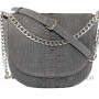 Snakeskin crossbody bag grey matt CL-32