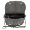 Snakeskin crossbody bag grey matt CL-32