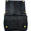 Snakeskin crossbody bag classic black matt CL-28