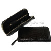 Snake leather wallet black glossy WA-27