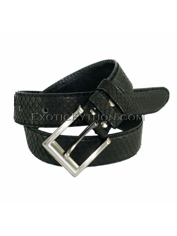 Snakeskin belt black matt AC-77