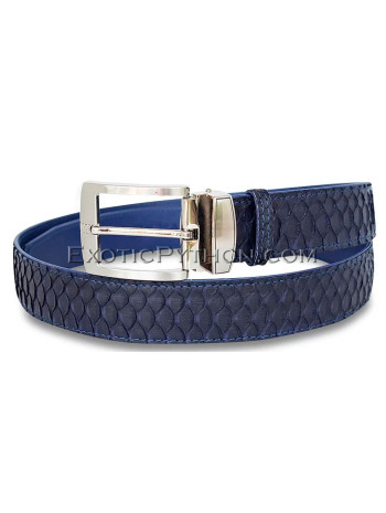 Snakeskin belt blue matt AC-17