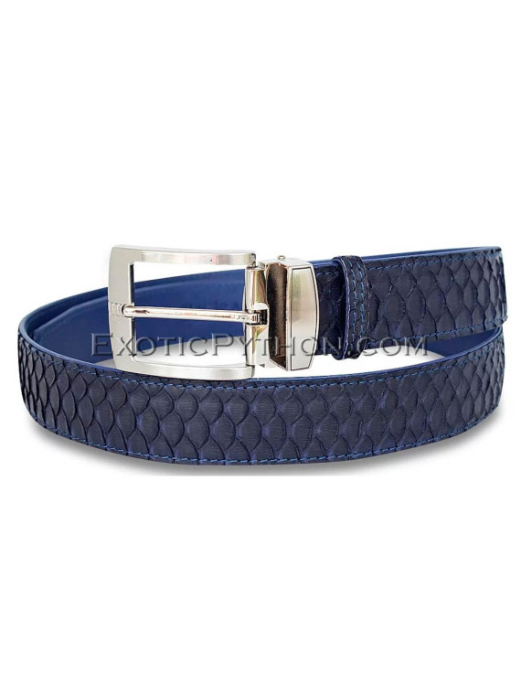 Snakeskin belt blue matt AC-17