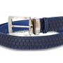 Snakeskin belt blue matt AC-17