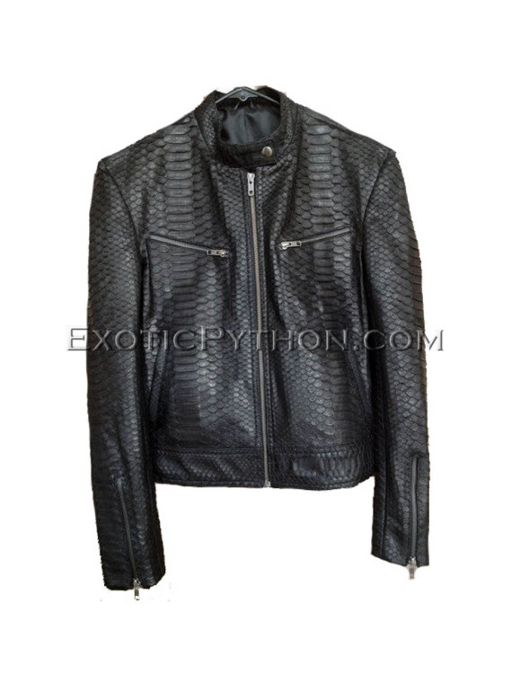 Snakeskin leather jacket men's JK-29