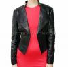 Python leather jacket black glossy JK-21