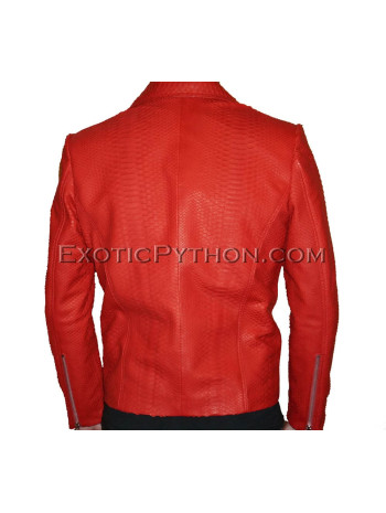 Mens snakeskin jacket red matt JK-27