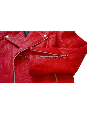 Mens snakeskin jacket red matt JK-27