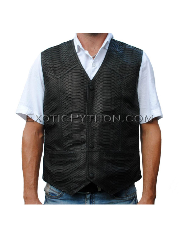 Snakeskin vest black matt JK-36