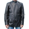 Snakeskin jacket black shiny JK-37