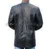 Snakeskin jacket black shiny JK-37