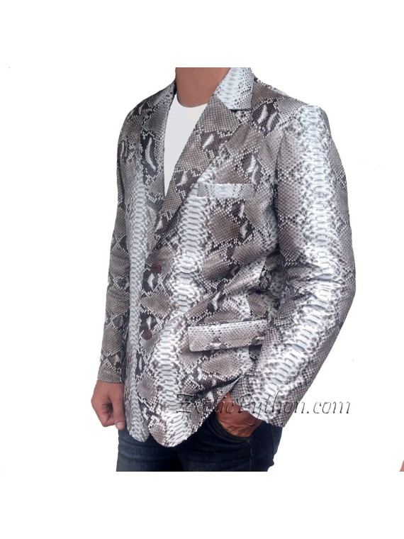 Mens snakeskin jacket natural motive JK-6