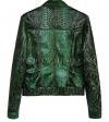 Snakeskin jacket emerald shiny JK-32