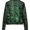 Snakeskin jacket emerald shiny  JK-32