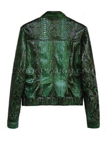 Snakeskin jacket emerald shiny  JK-32