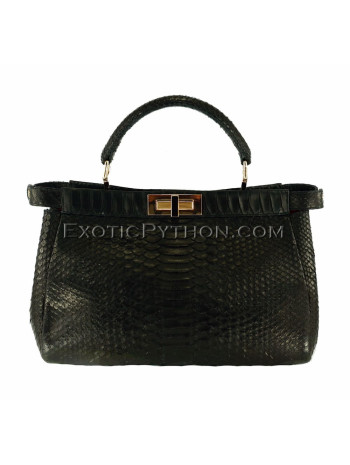 Black python bag BG-222