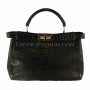 Black python bag BG-222