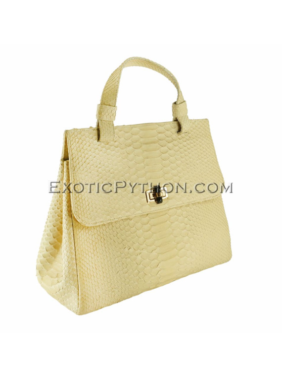 Snake handbag beige matt BG-216