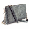 Snakeskin crossbody bag grey shiny BG-224