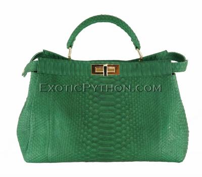Snakeskin bag green matt BG-215