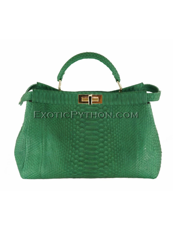 Snakeskin bag green matt BG-215