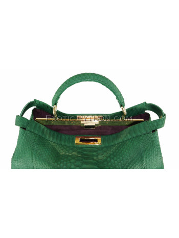 Snakeskin bag green matt BG-215