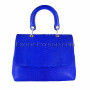 Snakeskin handbag bright blue matt BG-220