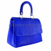 Snakeskin handbag bright blue matt BG-220