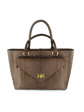 Python bag brown shiny BG-225